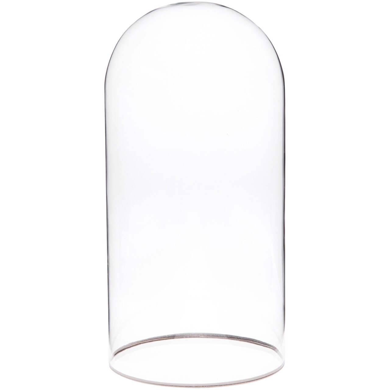 Plymor 5.5" x 11" Glass Display Dome Cloche with Silver Rim (no Base)